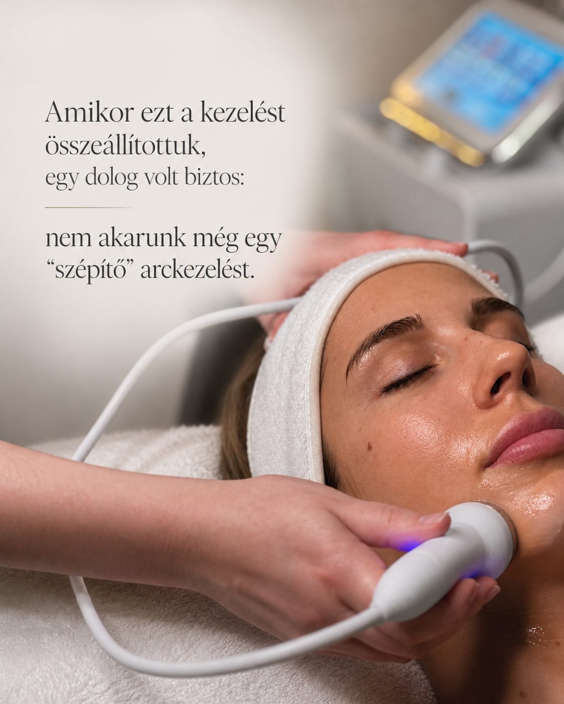 RF arckezelés a Be U Beauty Stúdióban — kollagénstimuláció arcon